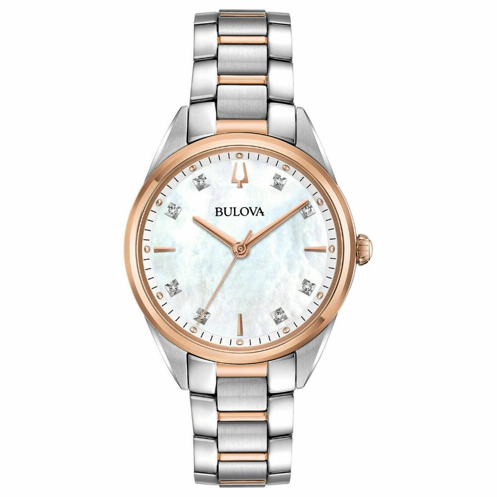 Bulova Rose Gold 32mm Diamond Accent Watch w/ box